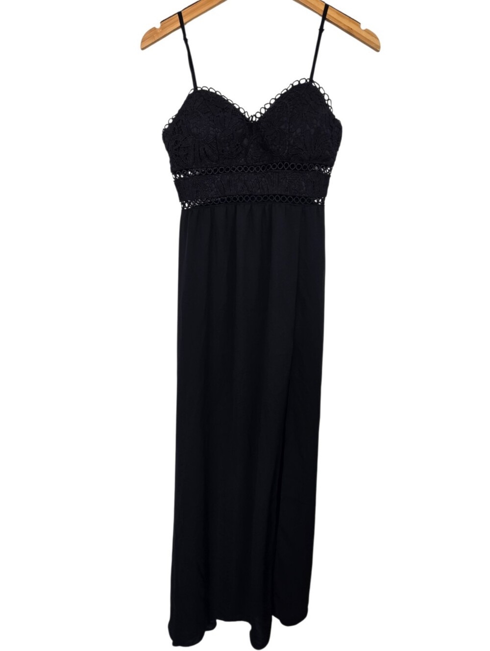 State Navy Lace Bodice Maxi Dress | Size Small | Elegant Formal Boho Dress - Picture 2 of 8
